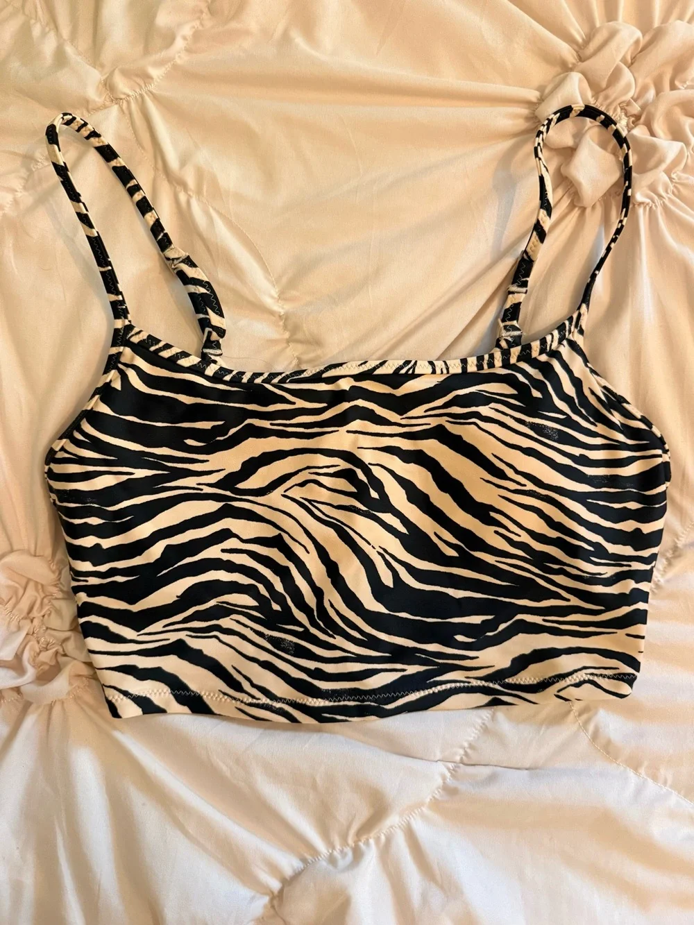 Aerie zebra print tankini/bikini top